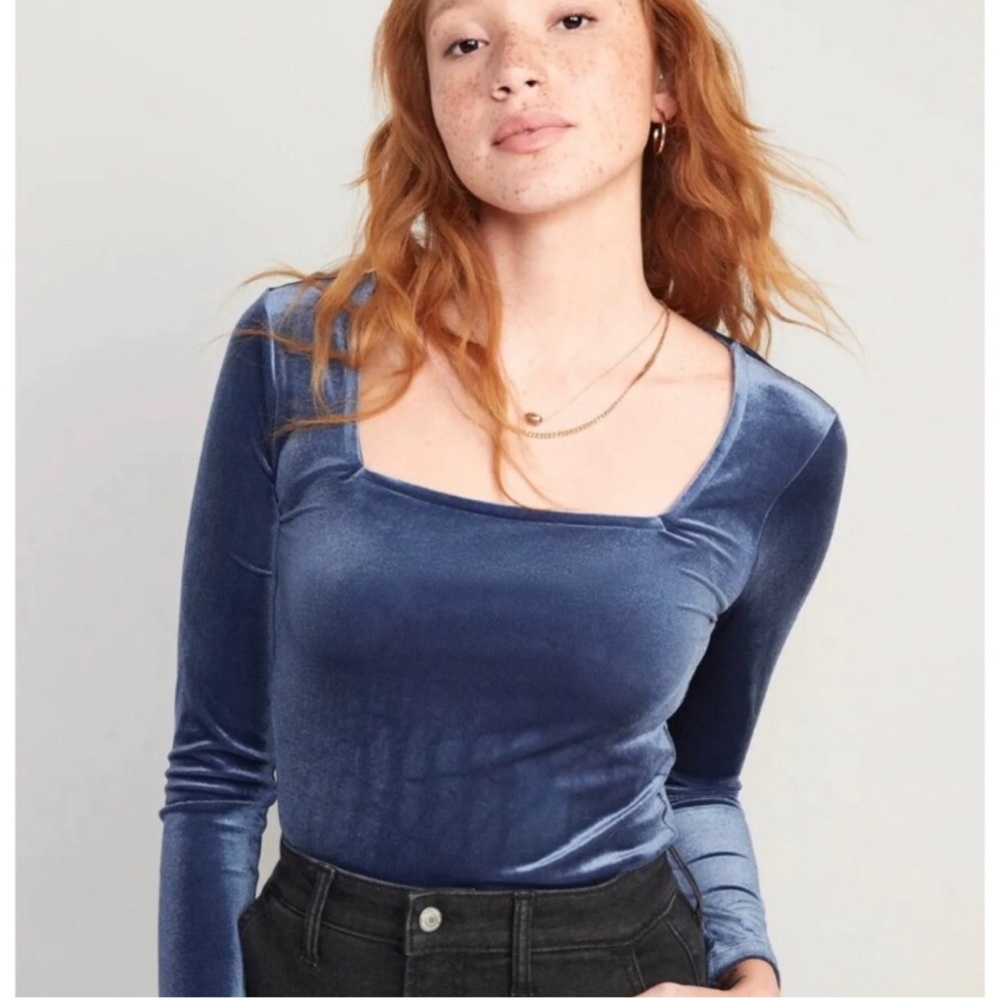 Old Charcoal Velvet Bodysuit NWT